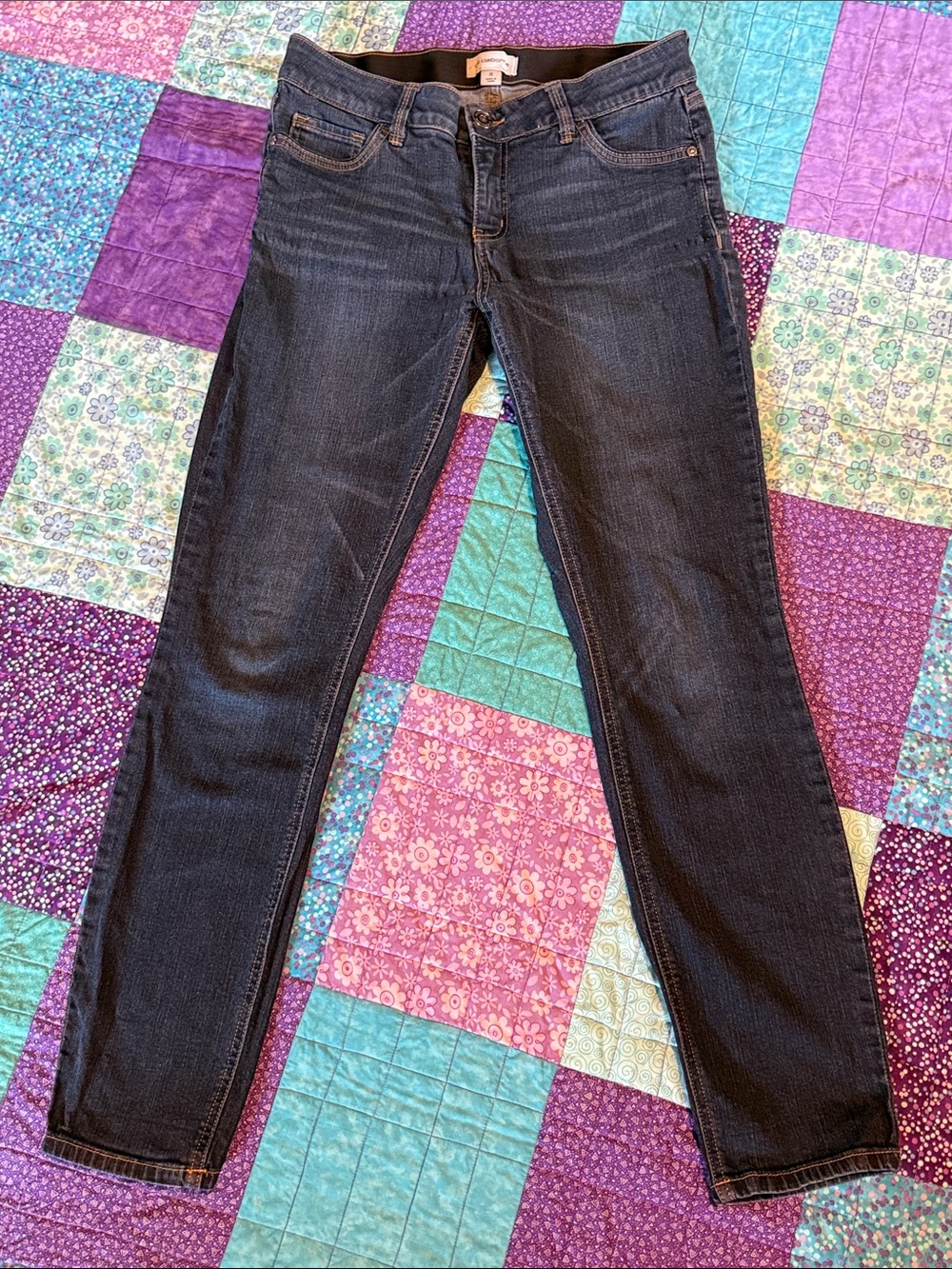 Liz Claiborne skinny jeans size 6 tummy control dark wash NWOT